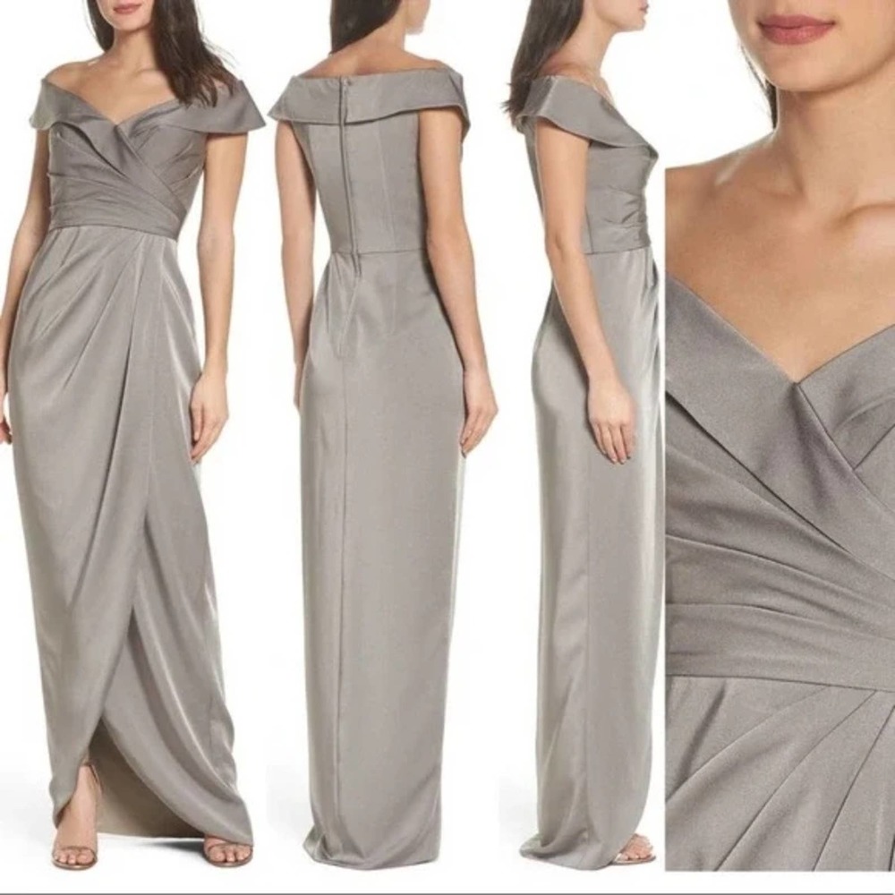 La Femme Off Shoulder Column Dress Sz 8